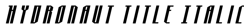 Preview Hydronaut Title Italic