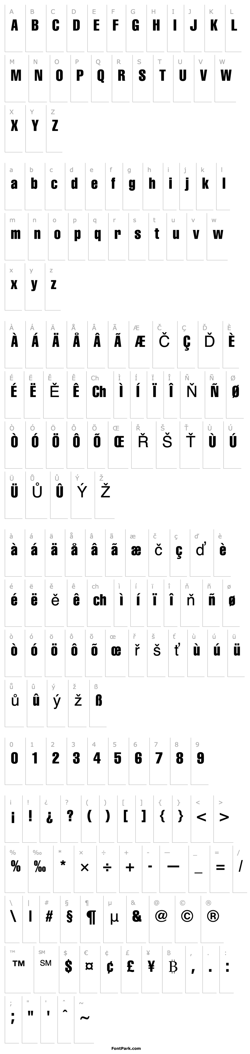 Overview Helvetica Compressed