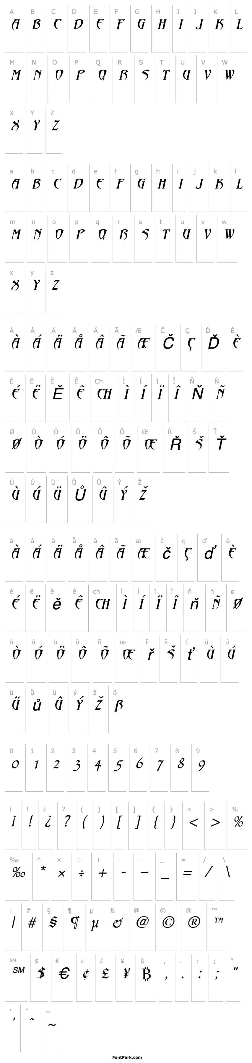 Overview Hadjii Italic