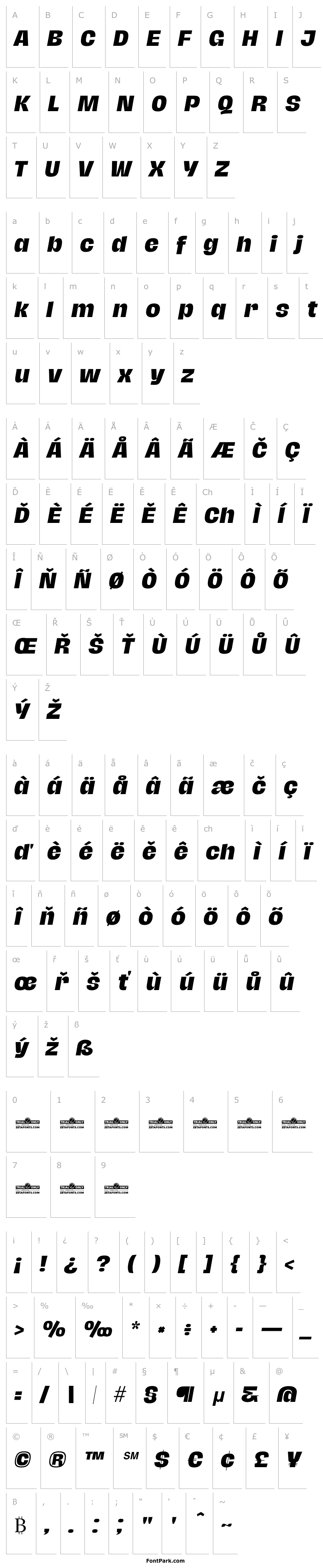 Přehled Hagrid Text Trial Extrabold Italic