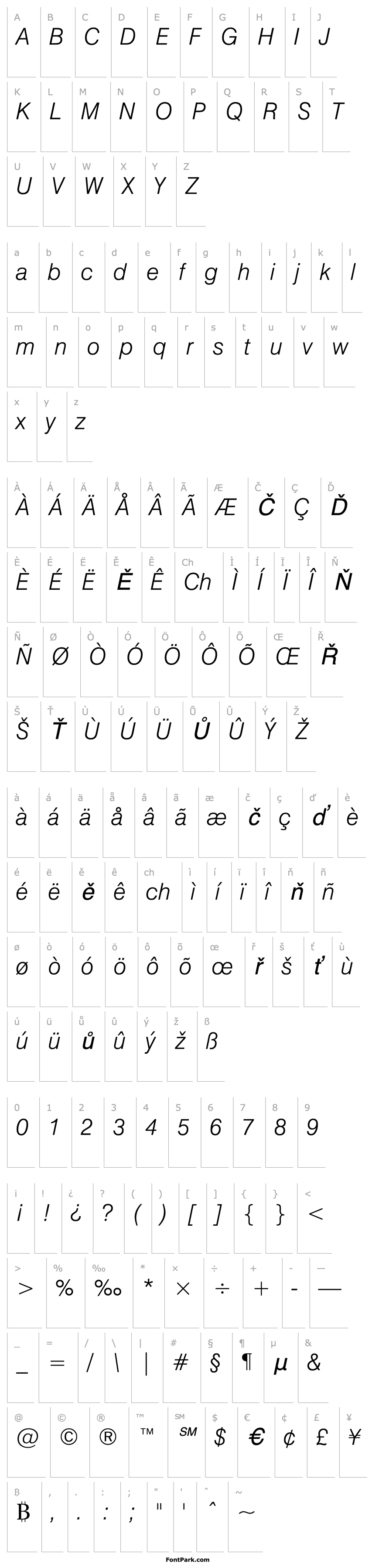 Overview HailstenLight Italic