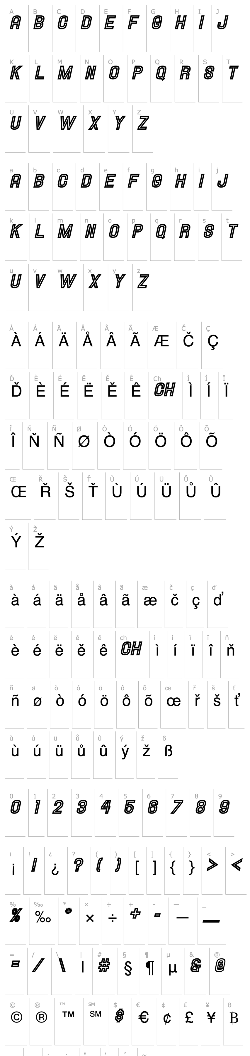 Overview Hallandale Inline Italic JL