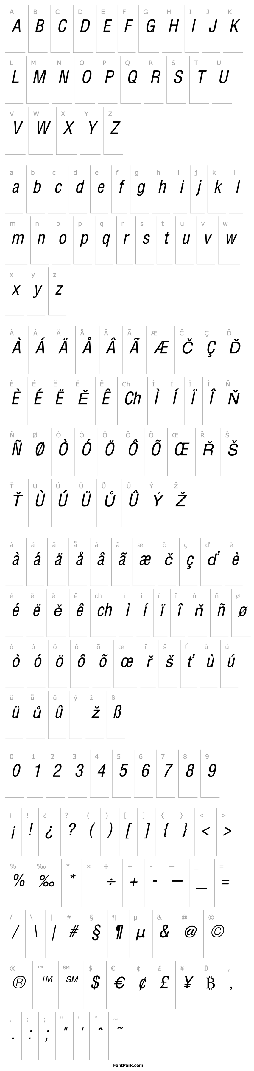 Overview Hallmarke Italic