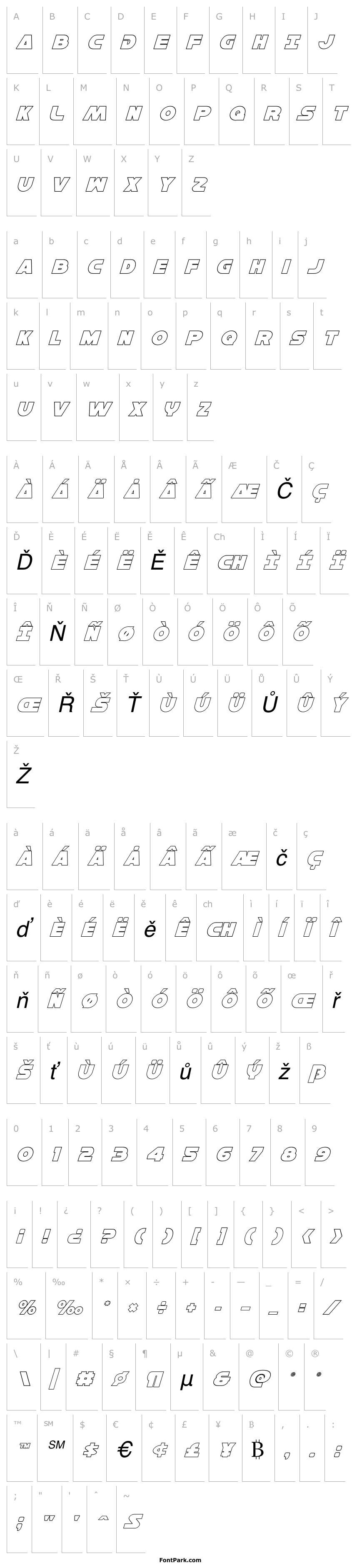 Přehled Han Solo Outline Italic