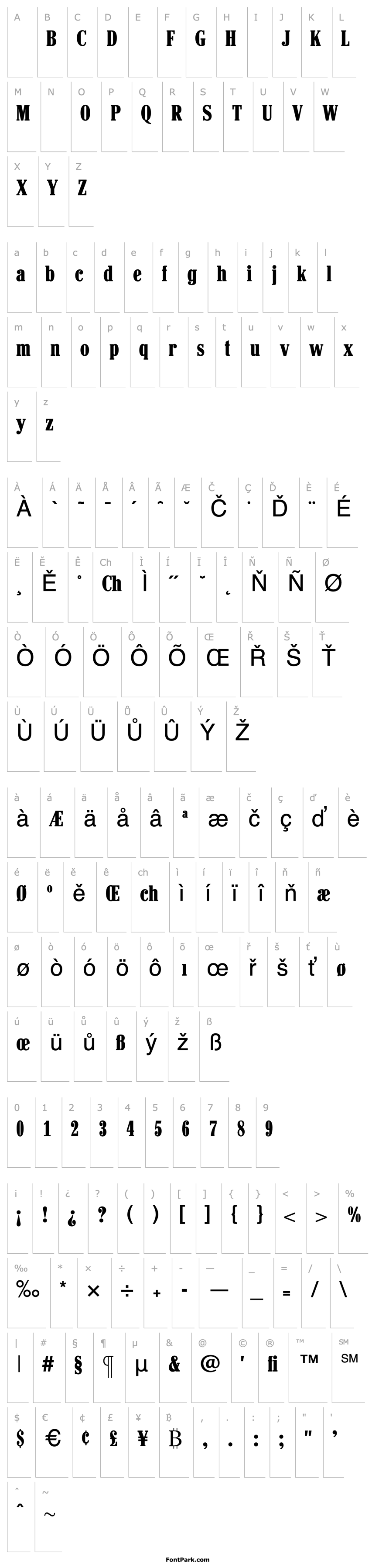 Overview HancockBoldCondensed