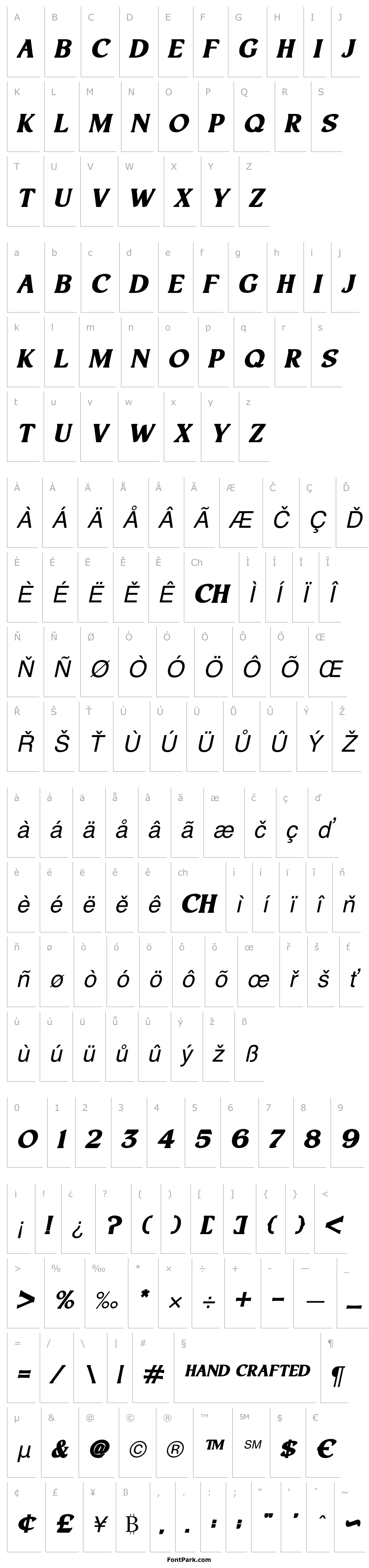 Overview Hand Crafted Italic