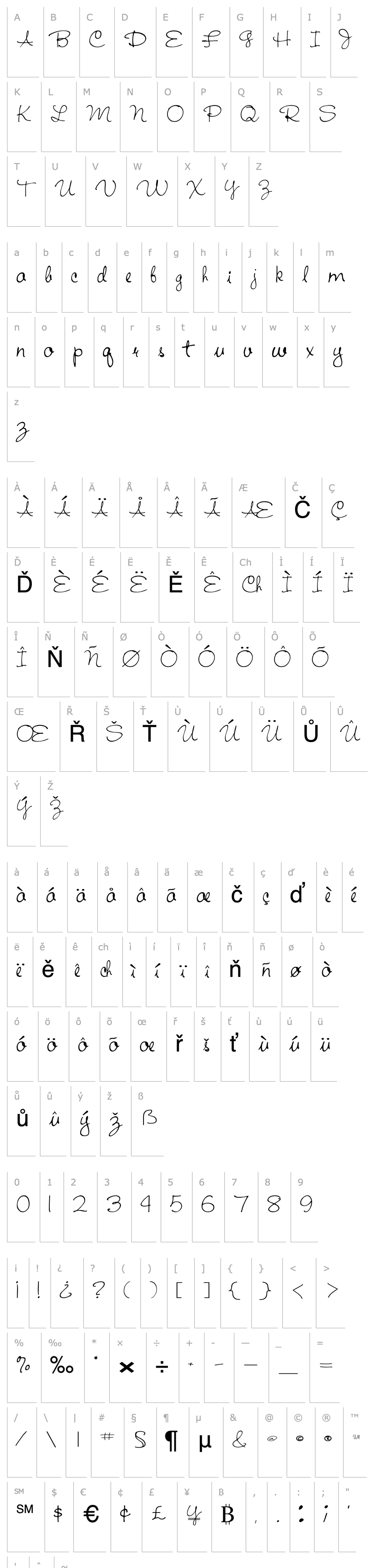 Overview HandWriting53 Regular