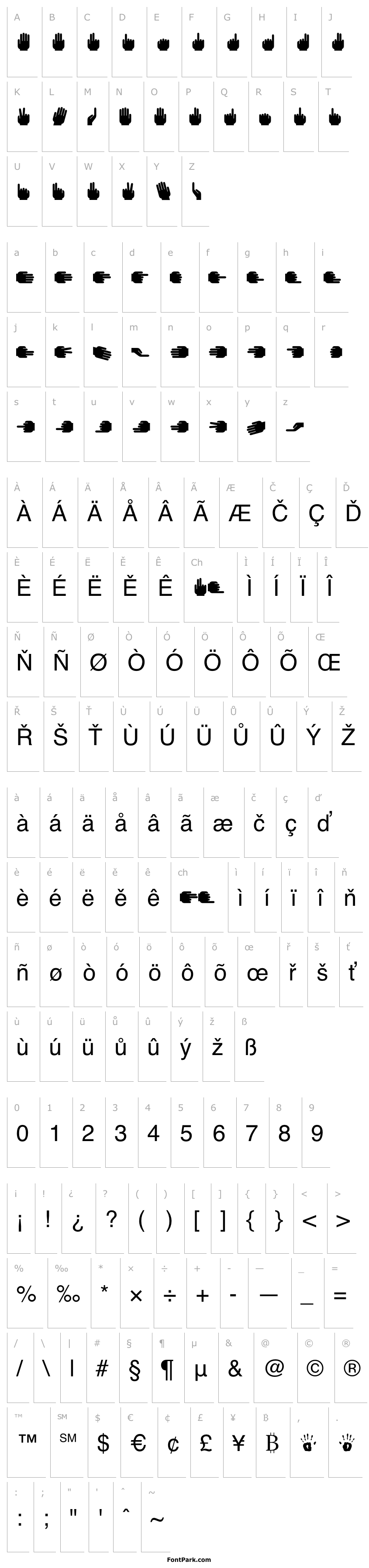 Overview Handyfont Regular