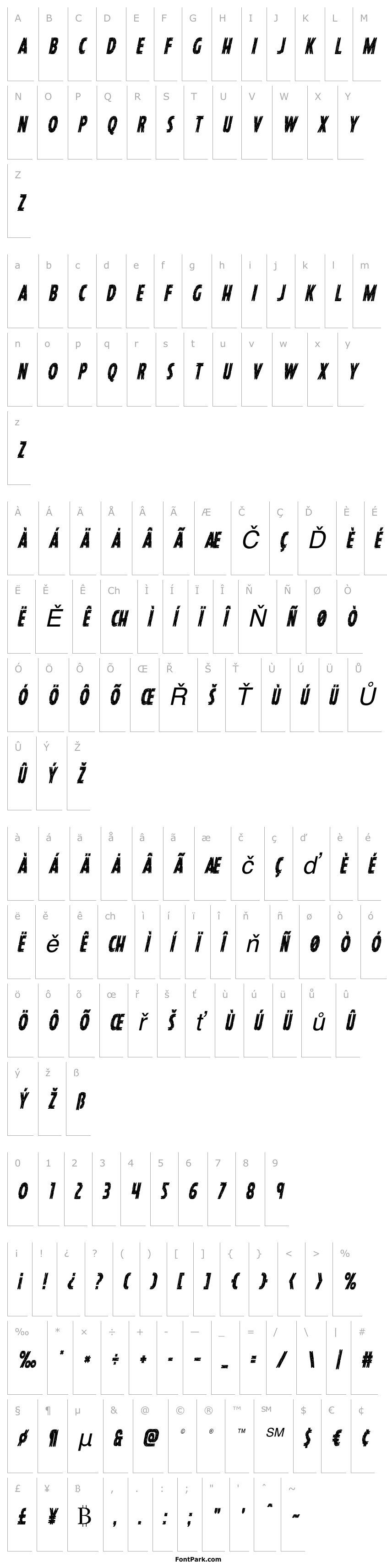 Overview Hanging Tree Condensed Italic