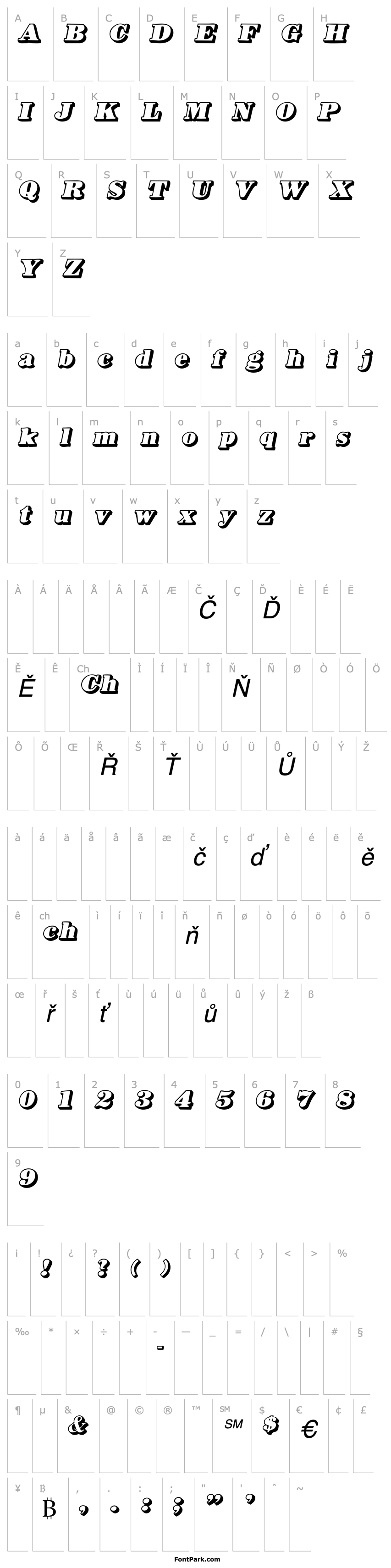 Overview HankyShadow Italic