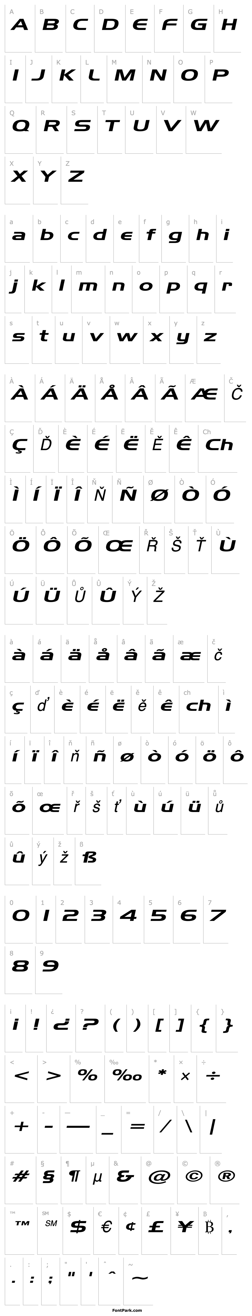 Overview Hanzel Extended Italic