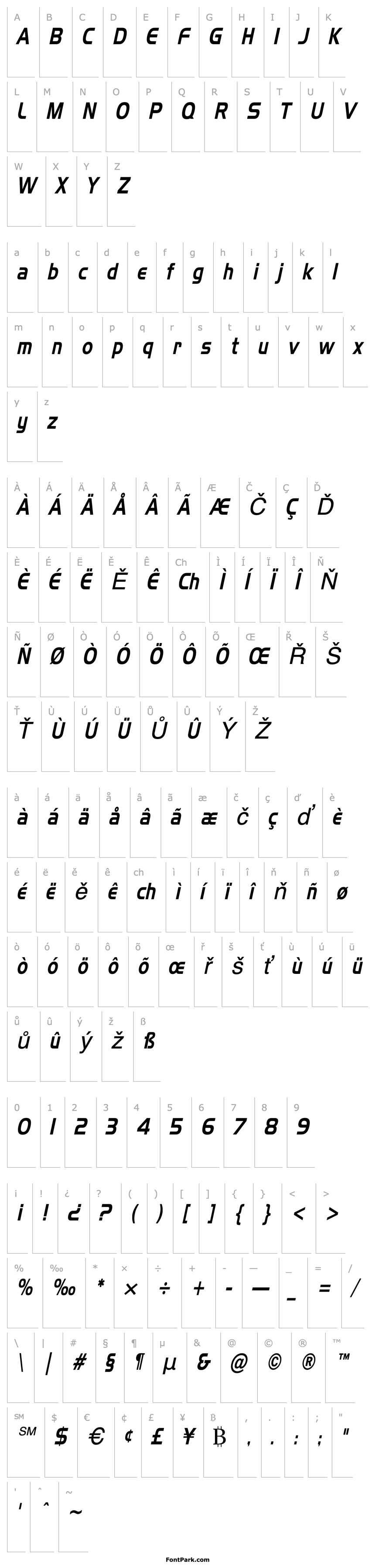 Overview Hanzel Thin Italic