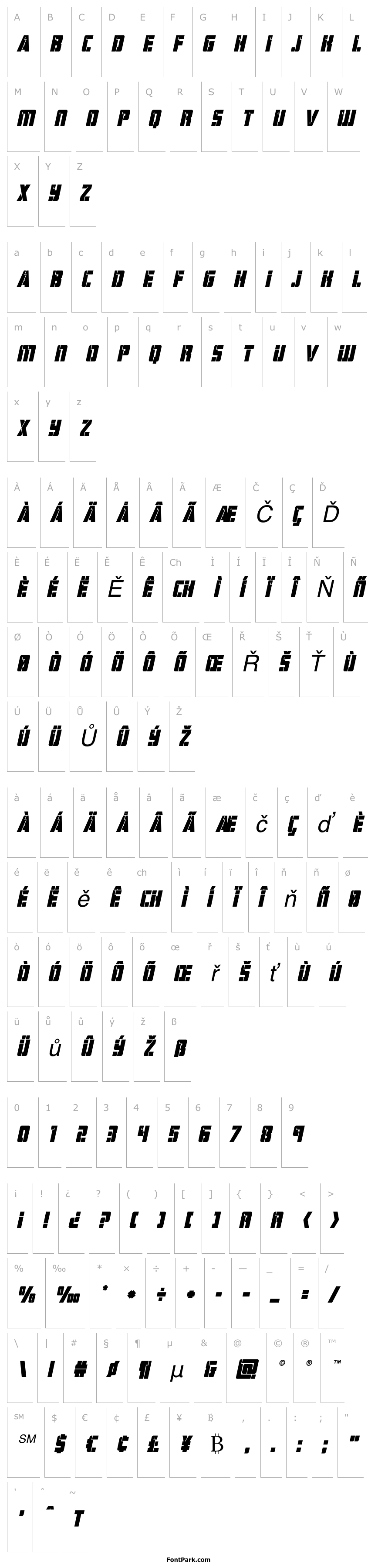 Přehled Hard Science Bold Italic