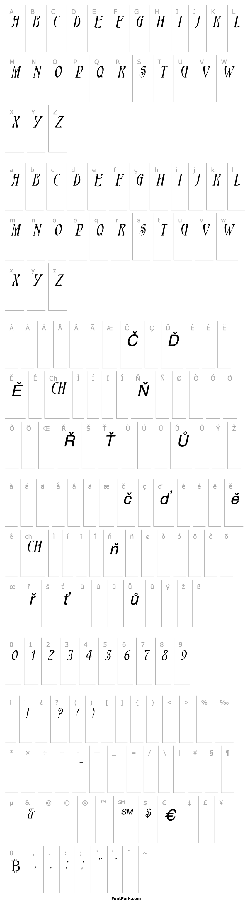 Overview HardinCaps Italic