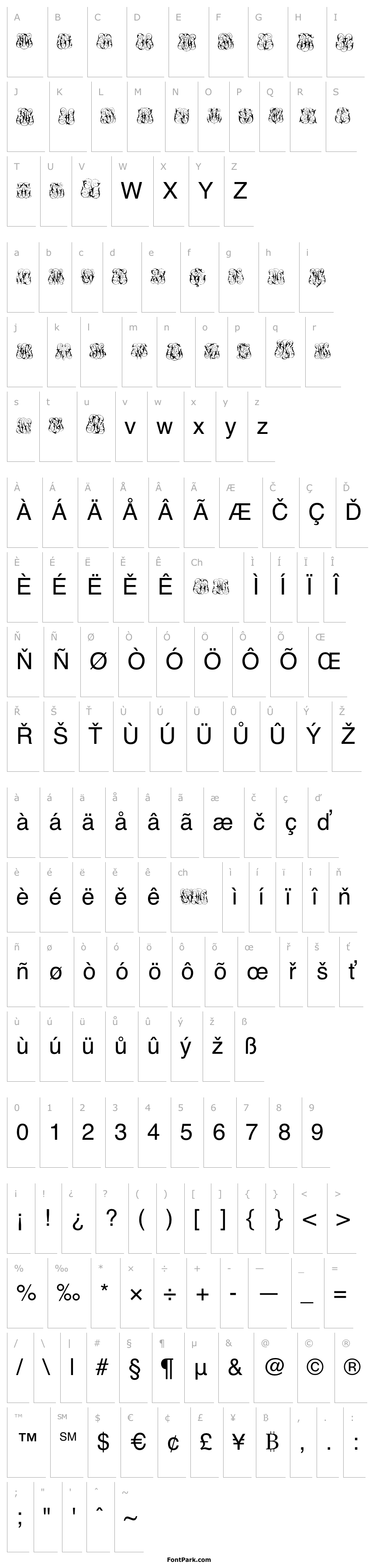 Overview HardtoReadMonogramsTwo