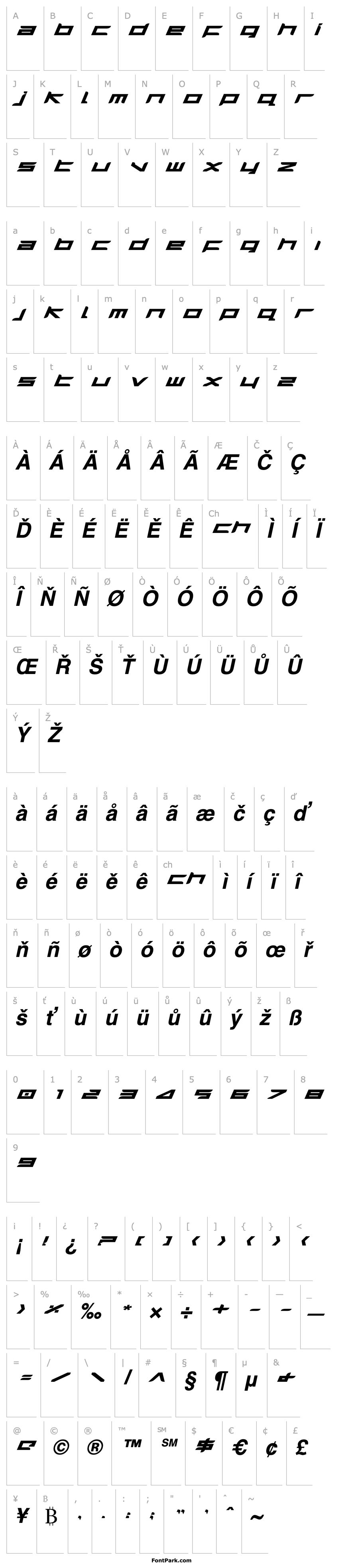 Overview Harrier Bold Expanded Italic