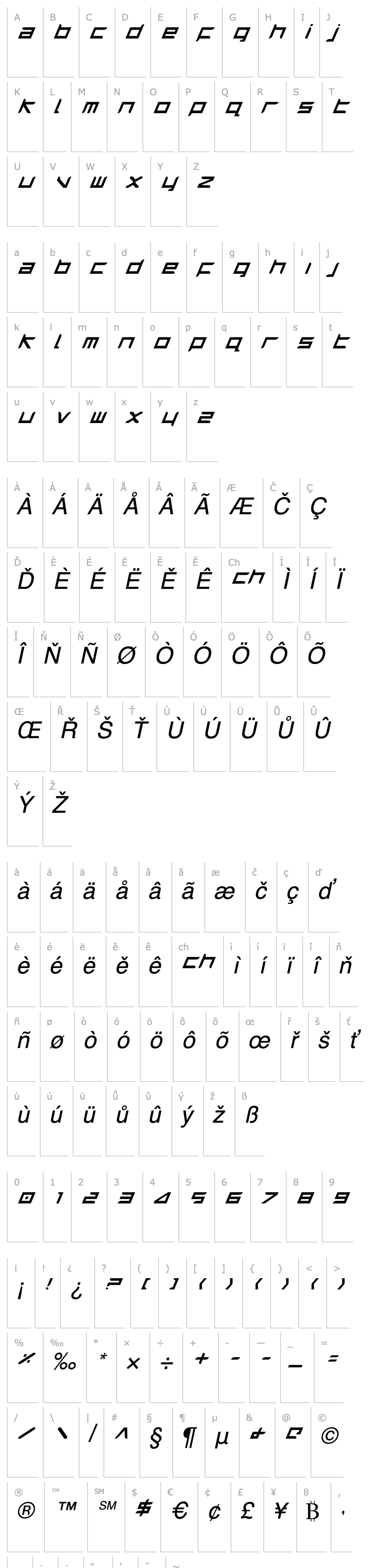 Overview Harrier Italic