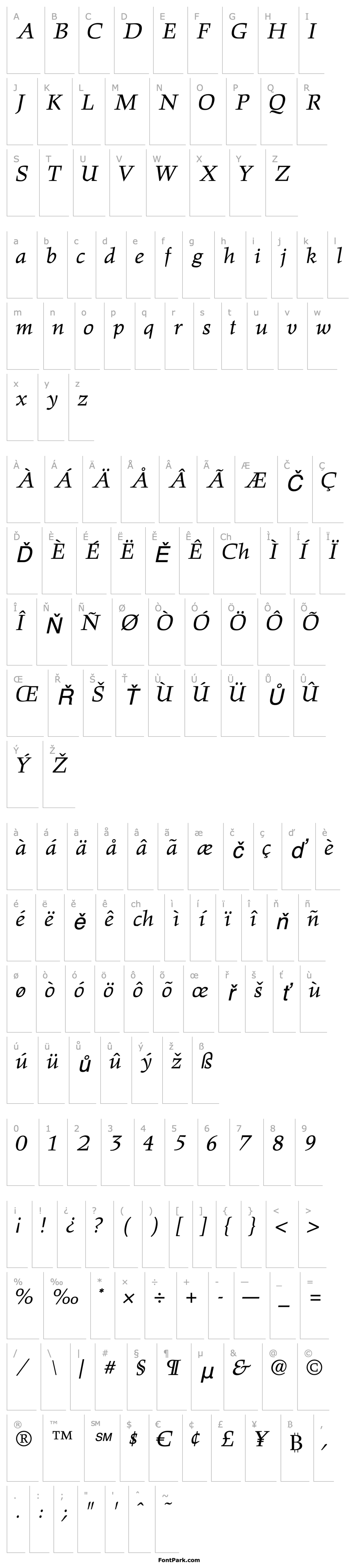 Overview Hawkhurst LT Std Italic