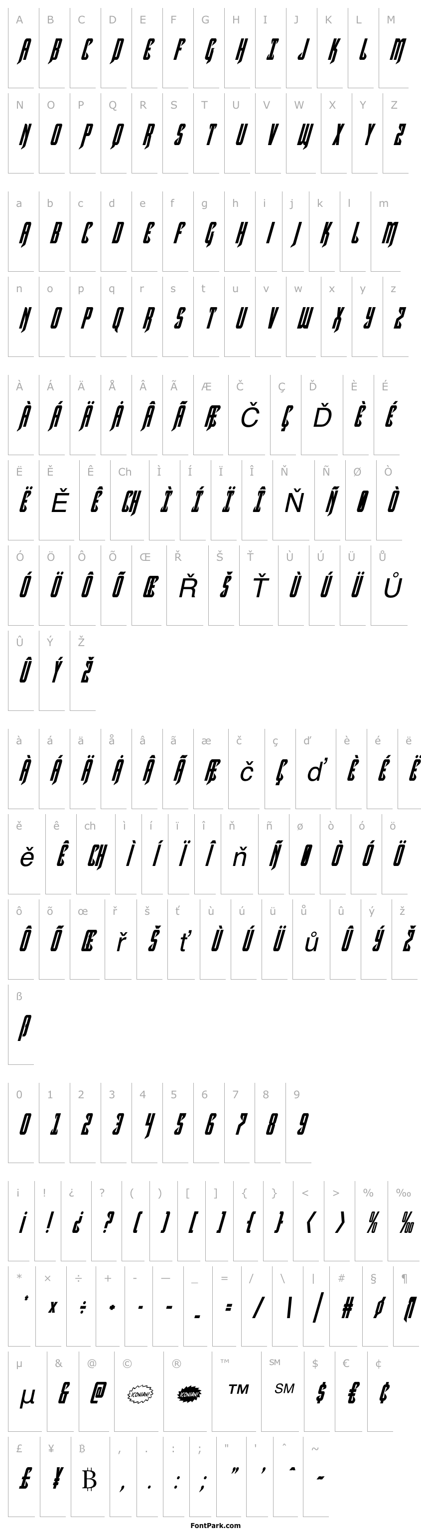 Overview Hawkmoon Condensed Italic