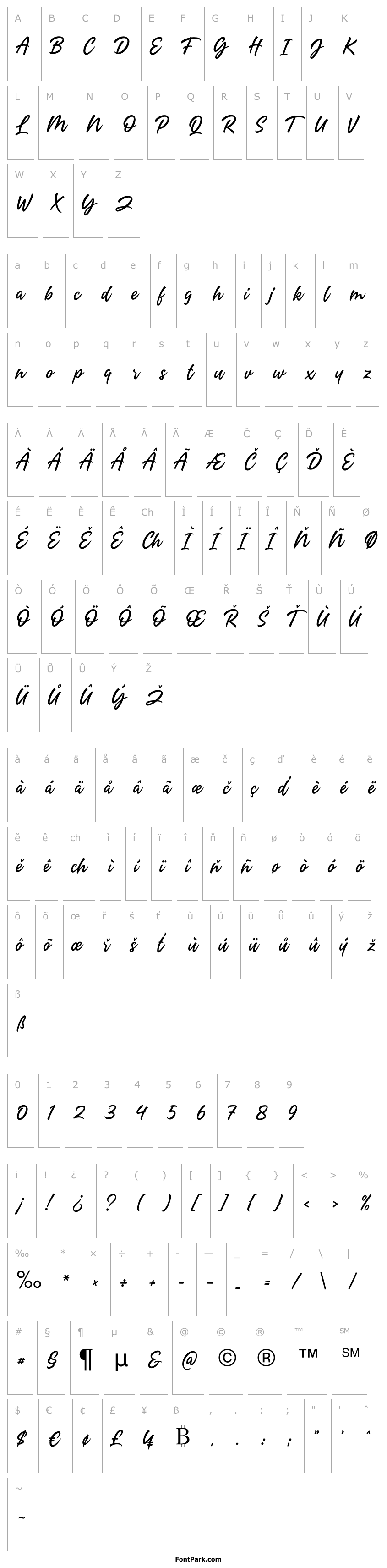 Overview HeadeyScript-Regular