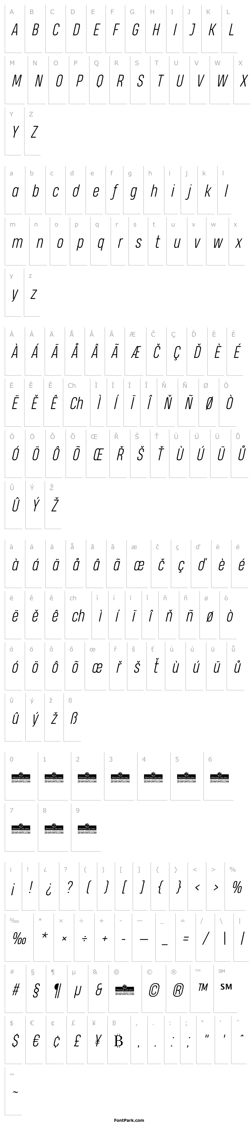 Přehled Heading Pro Trial Light Italic