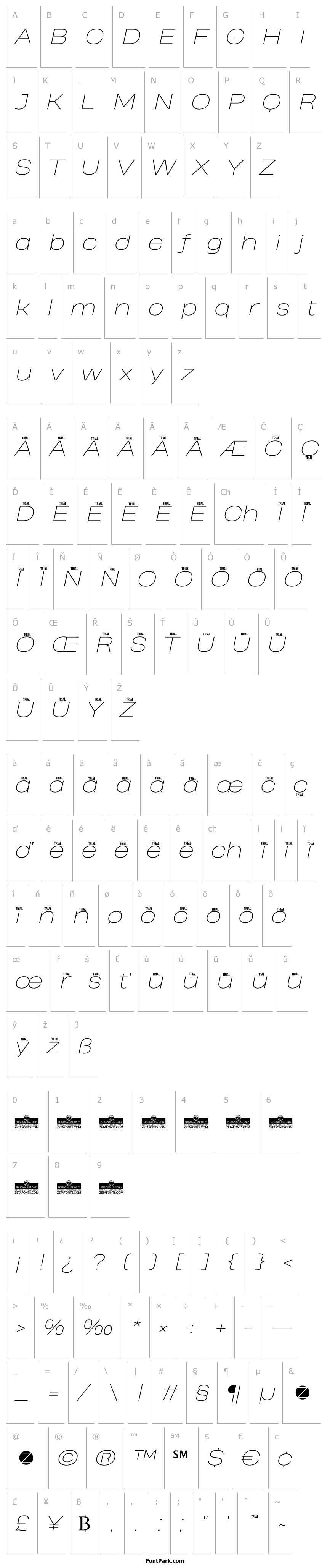 Overview Heading Pro Wide Trial Thin Italic