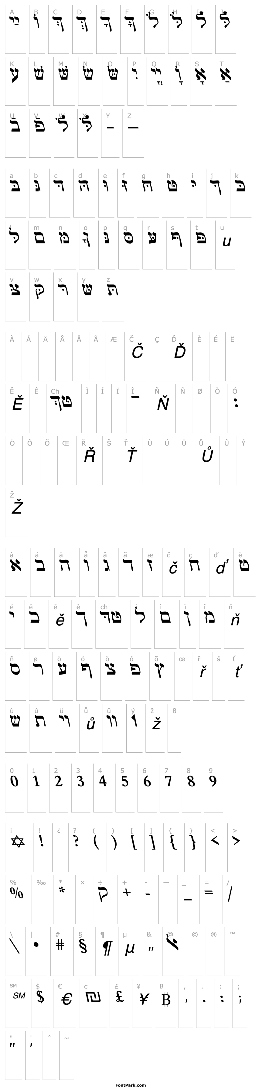 Overview HebrewJoshuaSSK Italic