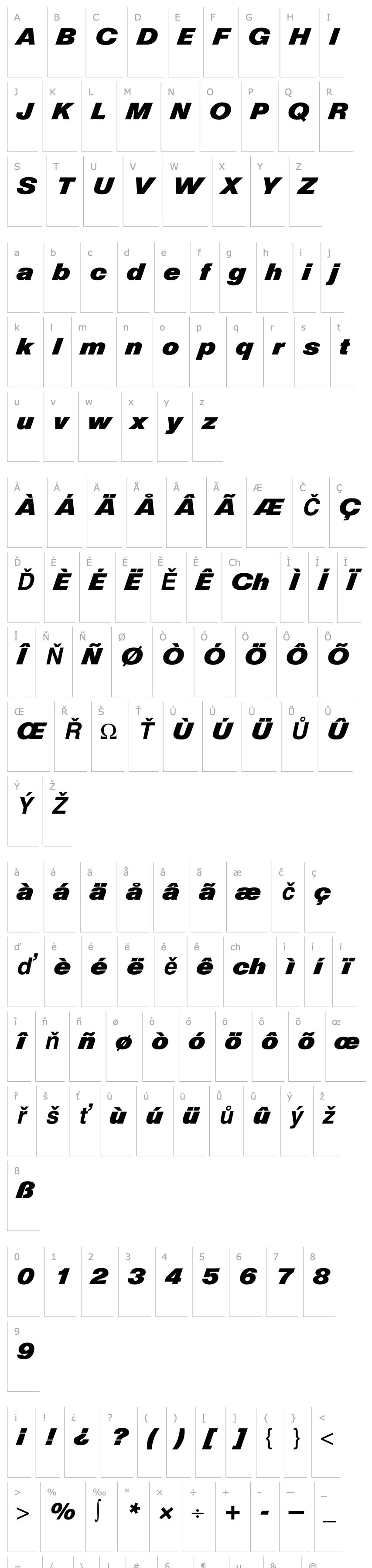 Overview HegelDiagonal-BoldItalic