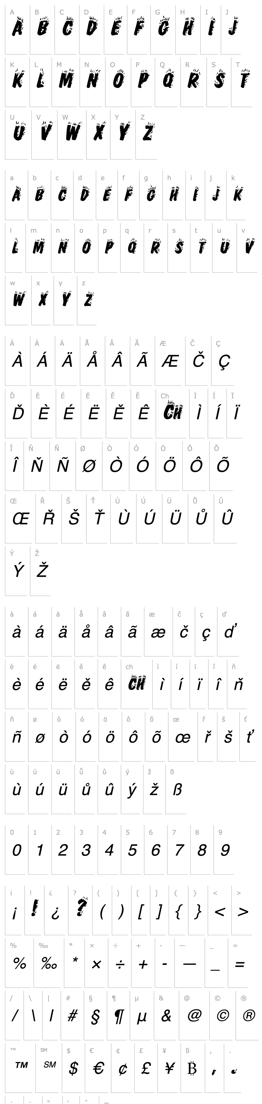 Overview Hellfire Italic