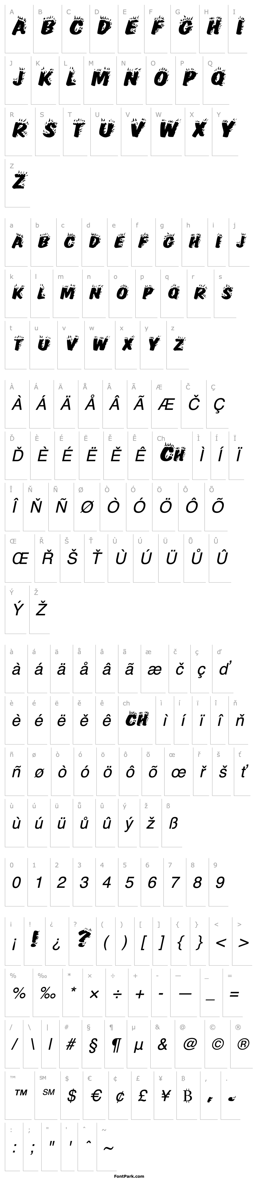 Overview HellfireExtended Italic