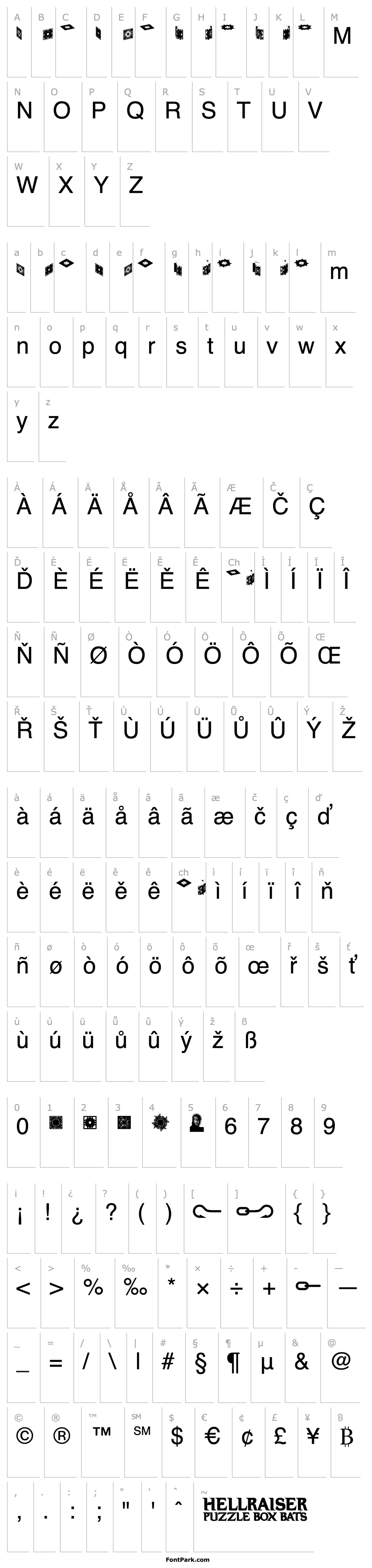 Overview HellraiserPuzzleBoxBats