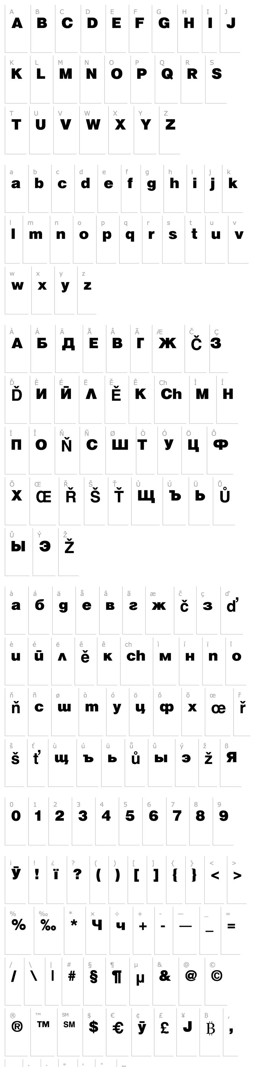 Overview Helvetica Black Cyrillic Bold