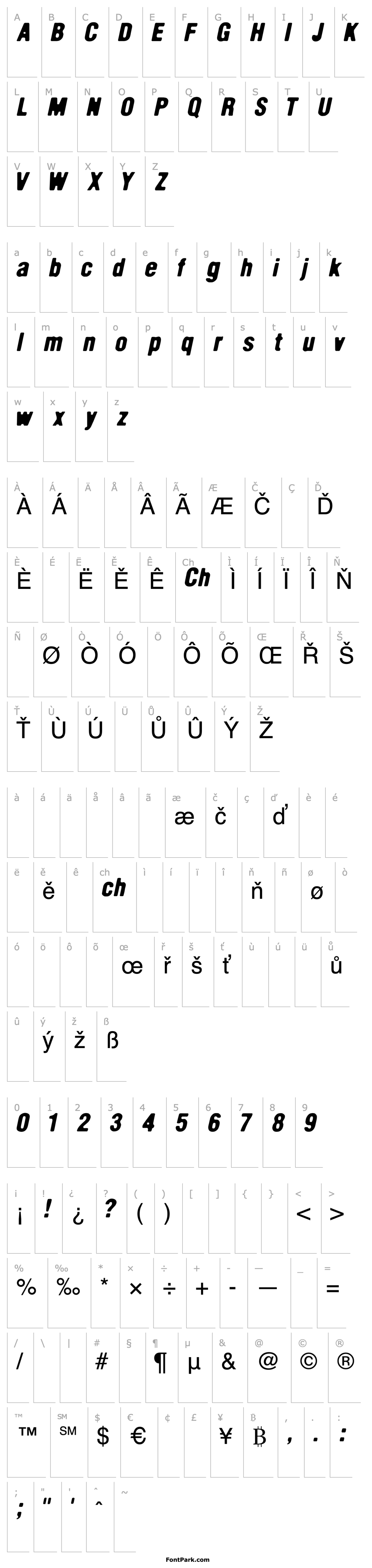 Overview Helvetica Condensed  Destressed