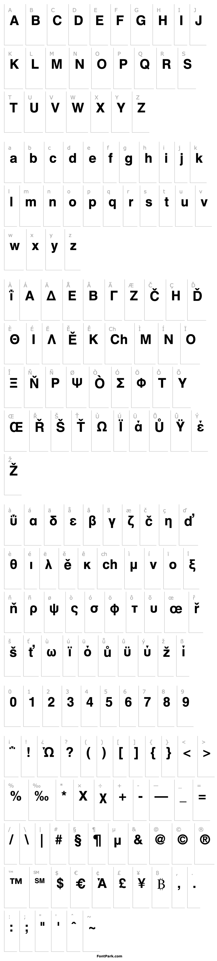 Overview Helvetica Greek Bold