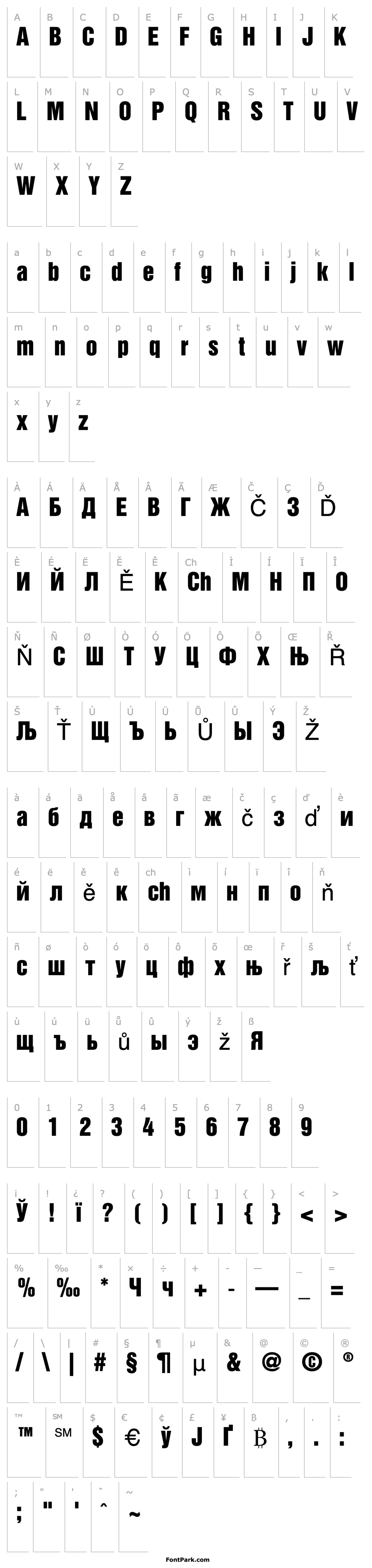 Overview Helvetica Inserat Cyrillic Upright