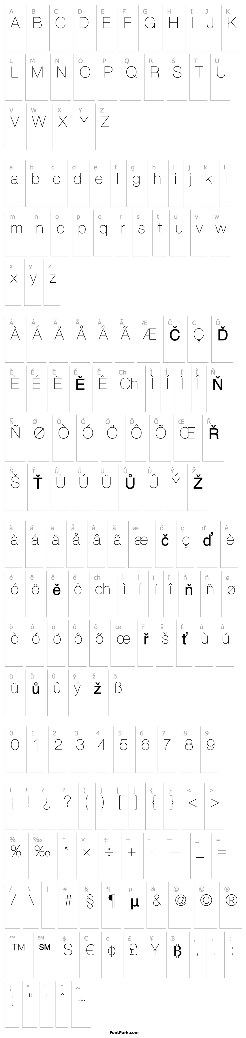 Overview Helvetica LT 25 Ultra Light