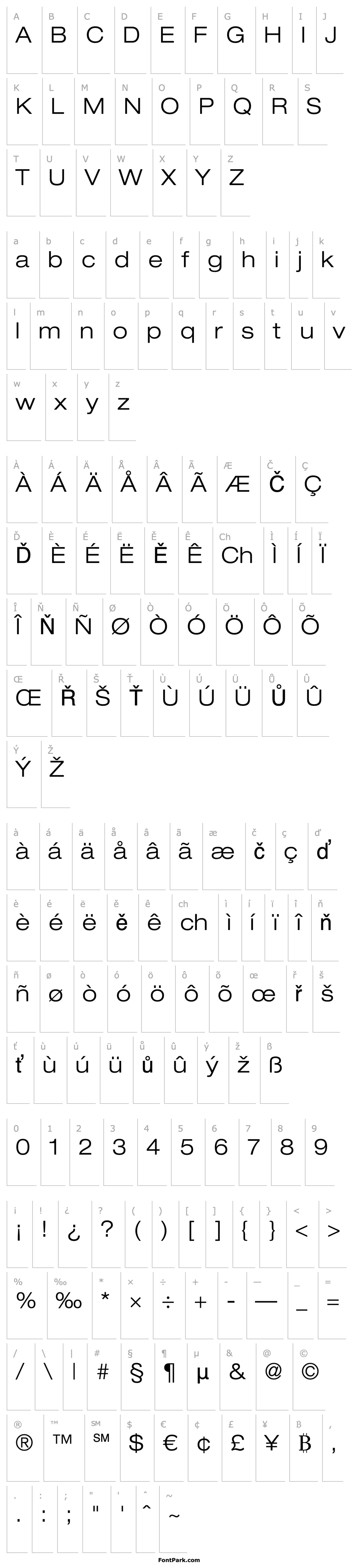 Overview Helvetica LT 43 Light Extended