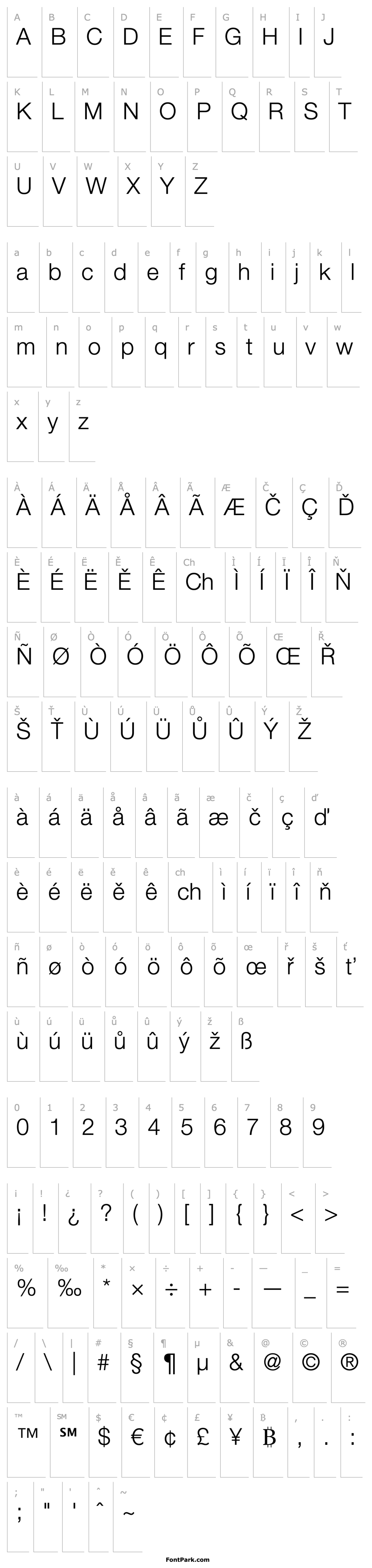 Overview Helvetica LT 45 Light