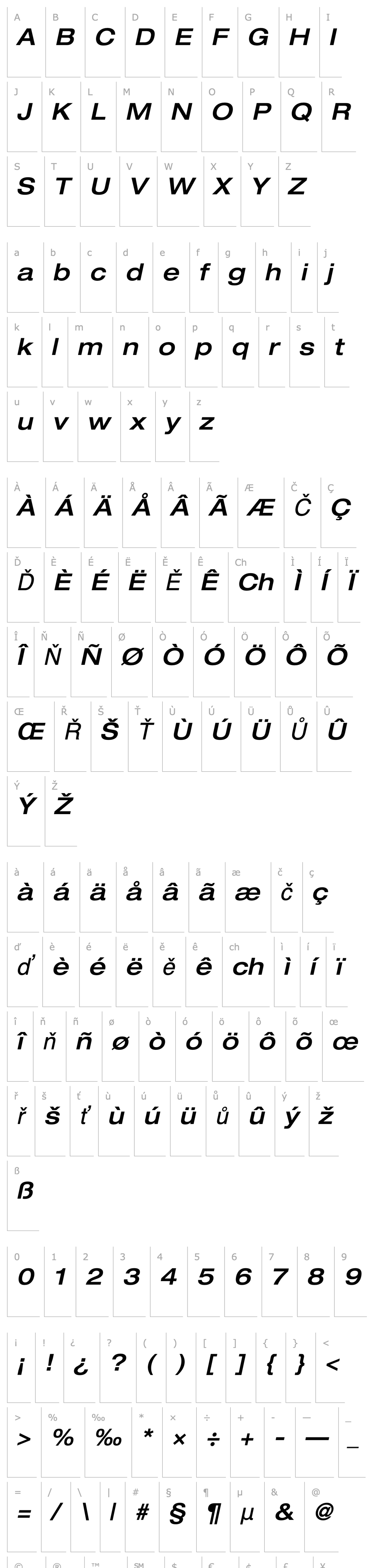 Overview Helvetica LT 63 Medium Extended Oblique