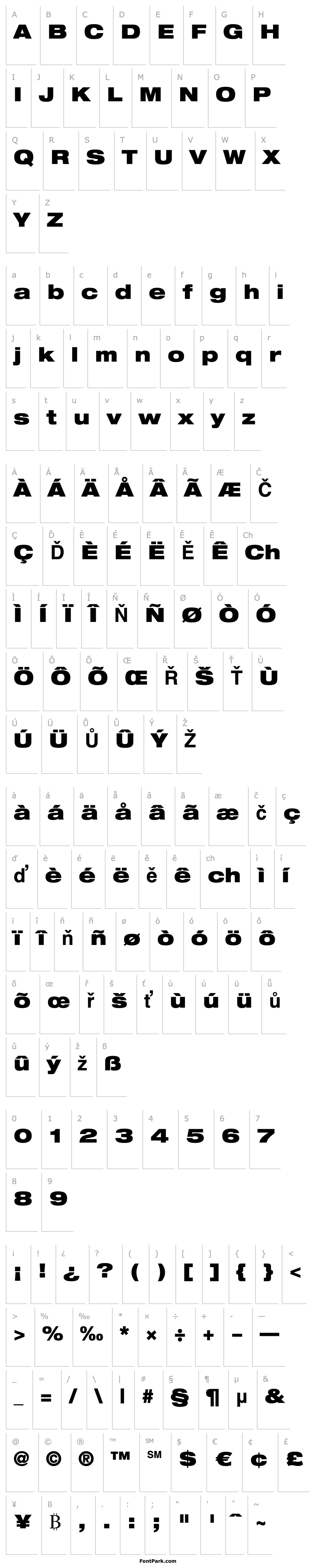 Overview Helvetica LT 93 Black Extended