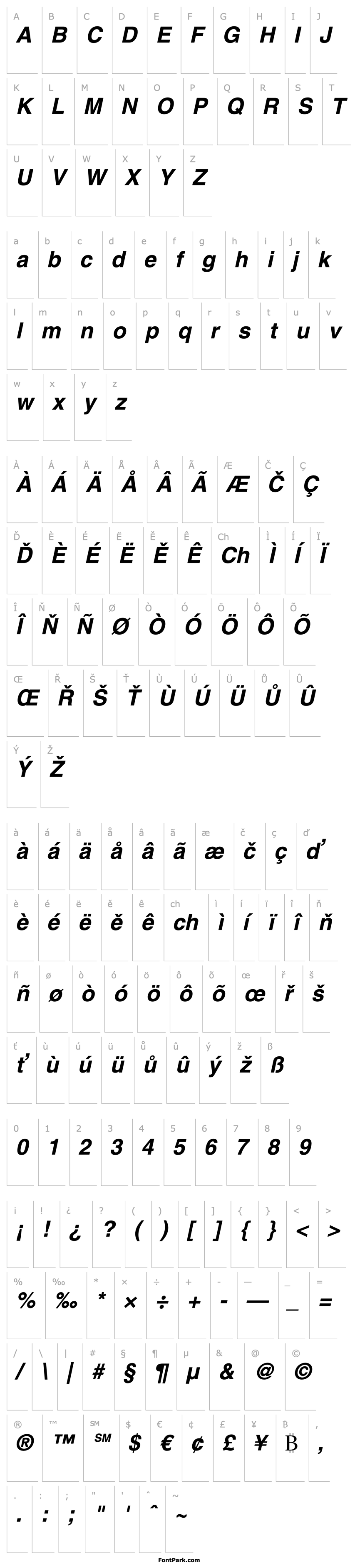 Overview Helvetica LT Bold Oblique