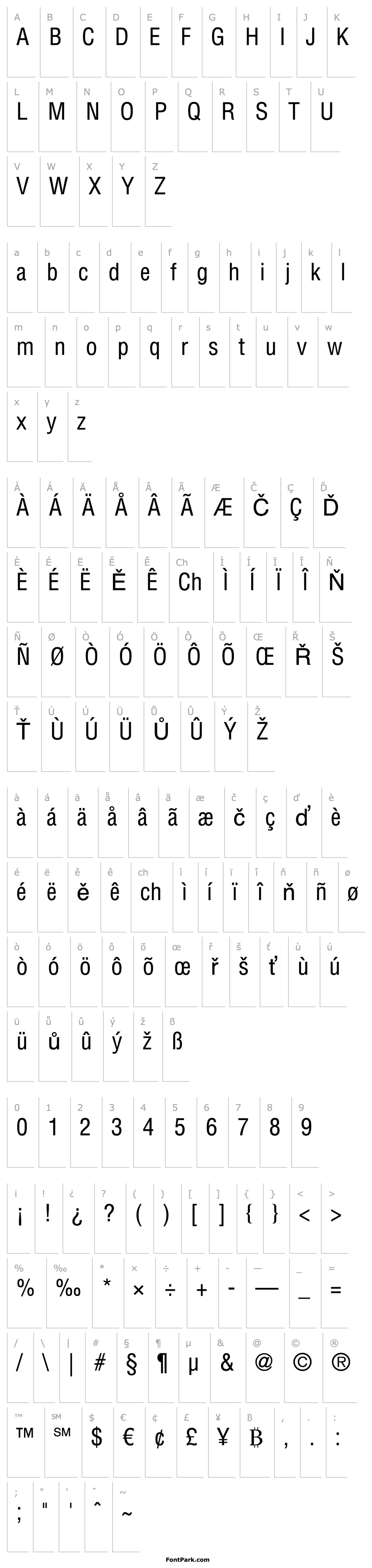 Overview Helvetica LT Condensed Medium