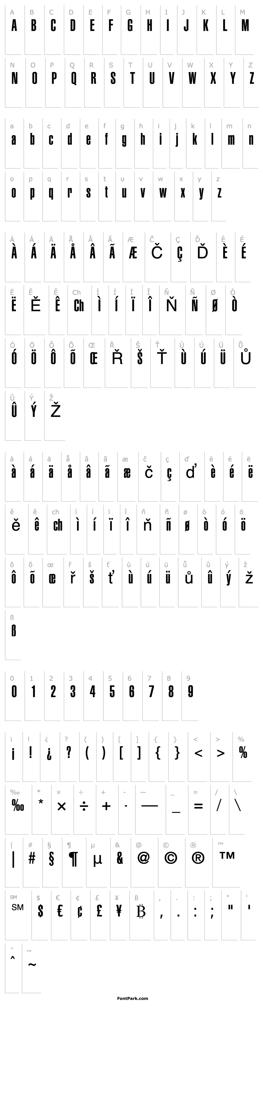 Overview Helvetica LT Ultra Compressed