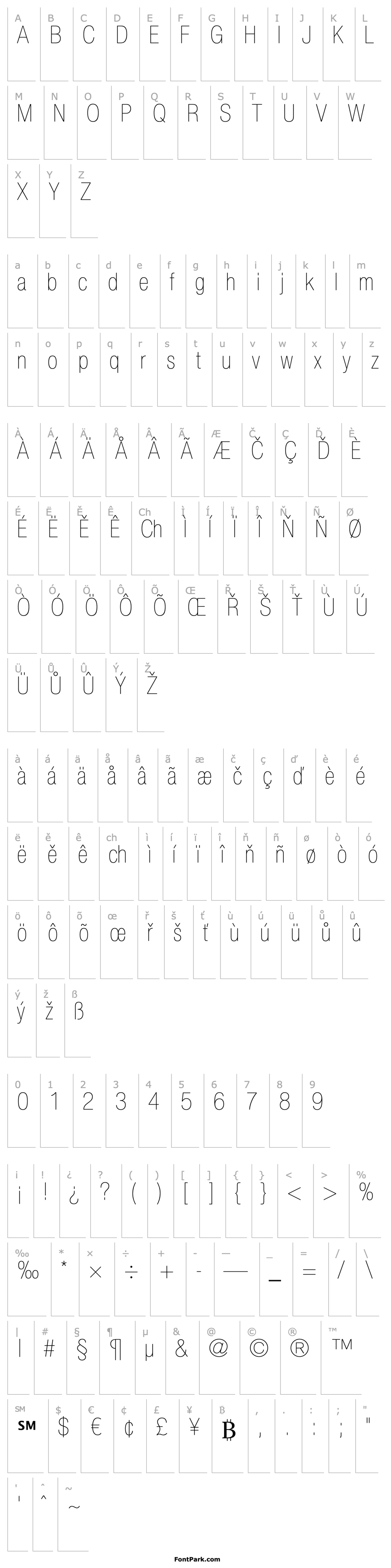 Overview Helvetica Neue LT Com 27 Ultra Light Condensed