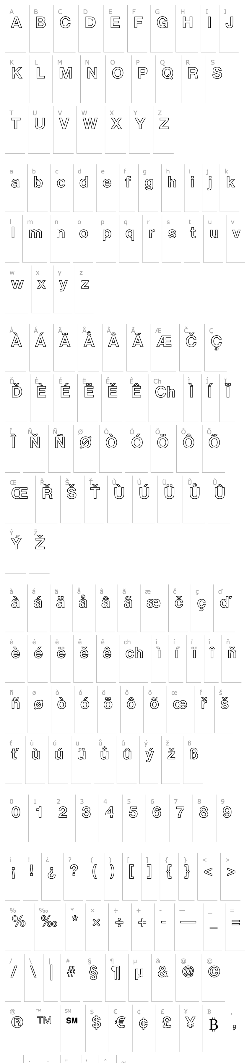 Overview Helvetica Neue LT Com 75 Bold Outline