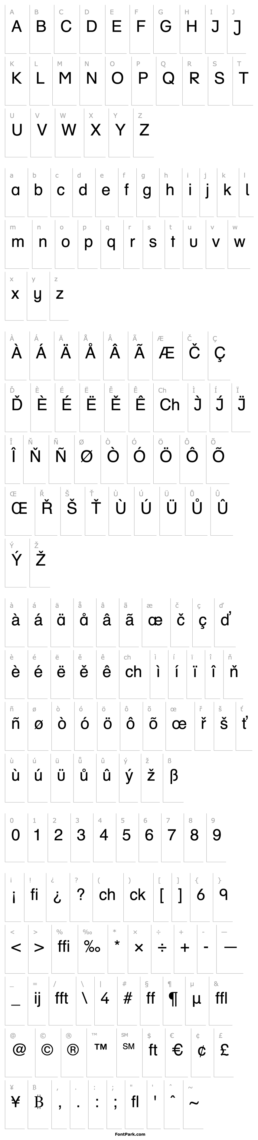 Overview Helvetica Profi Regular