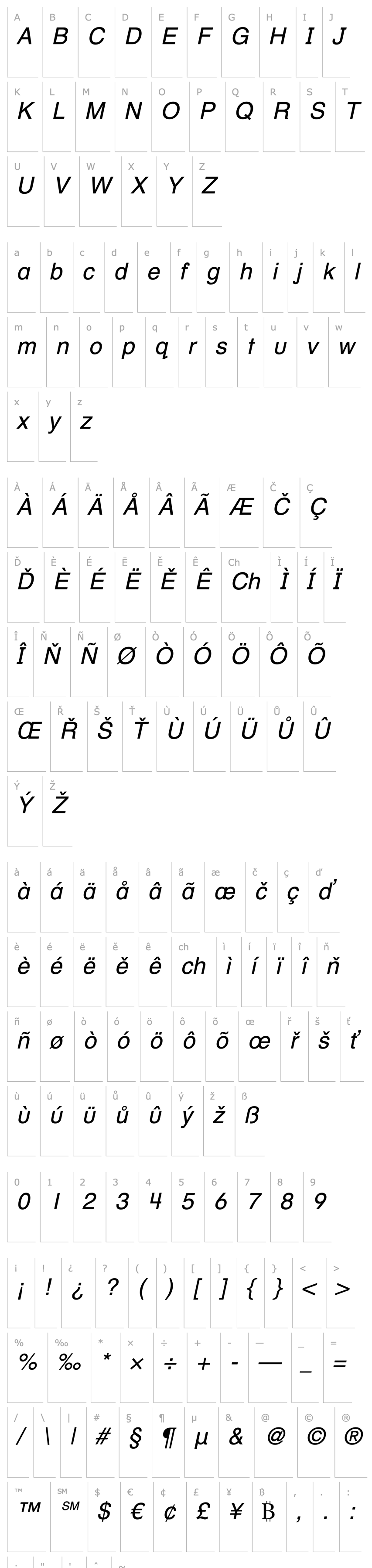 Overview Helvetica Textbook LT Oblique