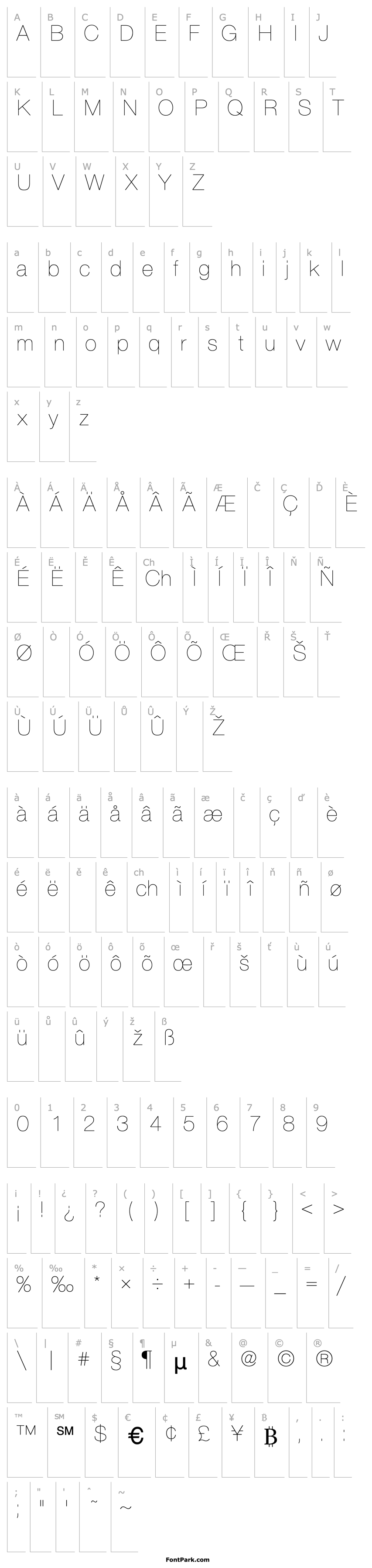 Overview Helvetica-Thin