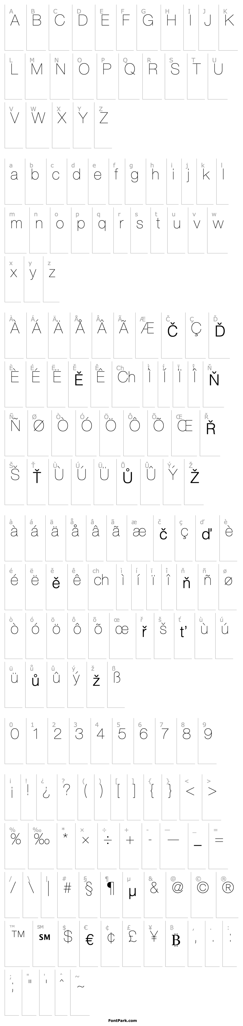 Overview Helvetica25-UltraLight