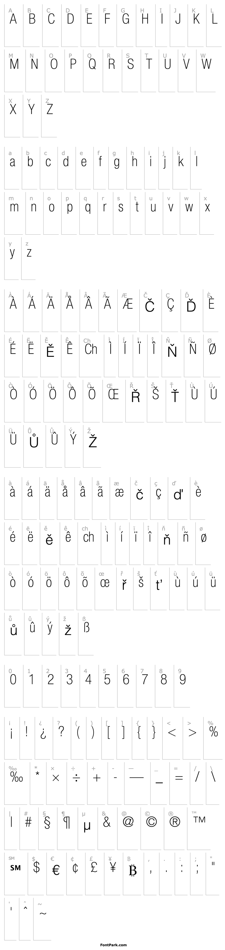 Overview Helvetica37-CondensedThin